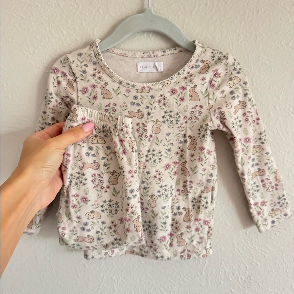 Jamie Kay Cream Floral Bunny Long-Sleeve Top for Kids 6/12